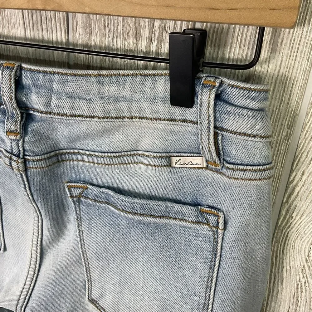 KanCan Distressed Ankle Skinny Jeans Women’s 9/28 Raw Hem Light Wash #KC8392
